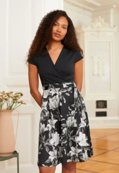 Anna Field Jerseyjurk - Black/Grey/White