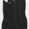 Anna Field Basic Tank 3Er Pack - Top - Black/Black/Black