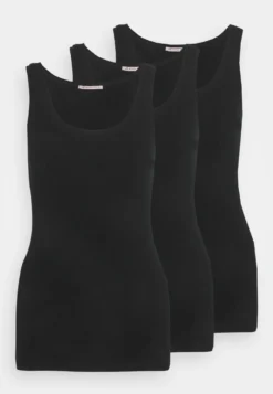Anna Field Basic Tank 3Er Pack - Top - Black/Black/Black