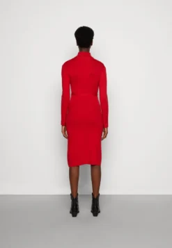 Anna Field Rollkragen Ripp Mini Strickkleid Mit Gürtel - Gebreide Jurk - Red -Anna Field 4ef1d85f8bbc434eb08163e6609c362a scaled