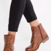 Anna Field Leather Booties - Korte Laarzen - Cognac