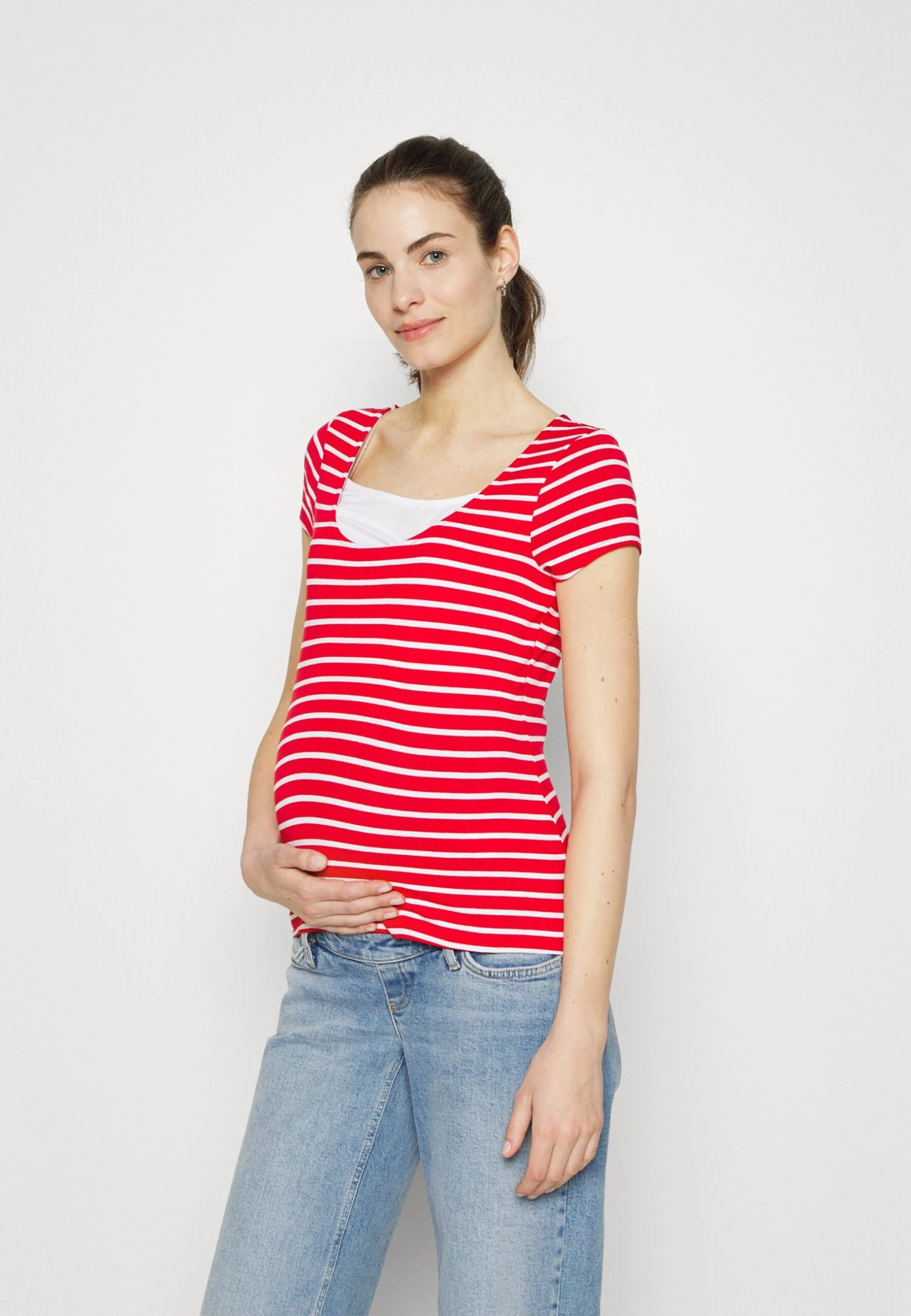 Maternity Double Layer Nursing- T-Shirt Print - Dark Red / Multicoloured Maternity Double Layer Nursing- T-Shirt Print - Dark Red / Multicoloured -Anna Field b46d2d44a9be4150bd5b93191bedc6c2 scaled