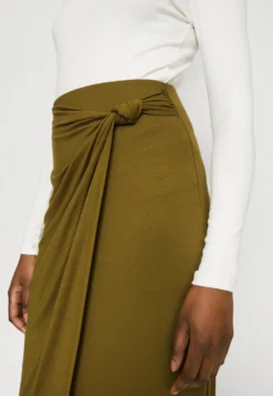 Anna Field Front Knot Midi Skirt - Kokerrok - Khaki -Anna Field d576750e077445fb85b1a7e2454a7d44 scaled